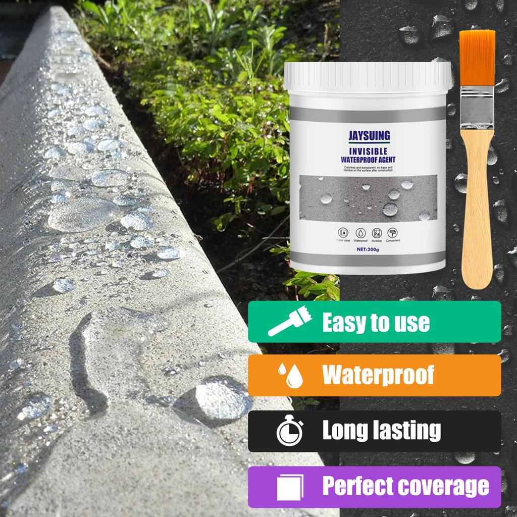 Waterproof Coating Sealant Agent Transparent Glue with Brush Invisible Wall Leak Repair Sealer Multi Surface Application Coating