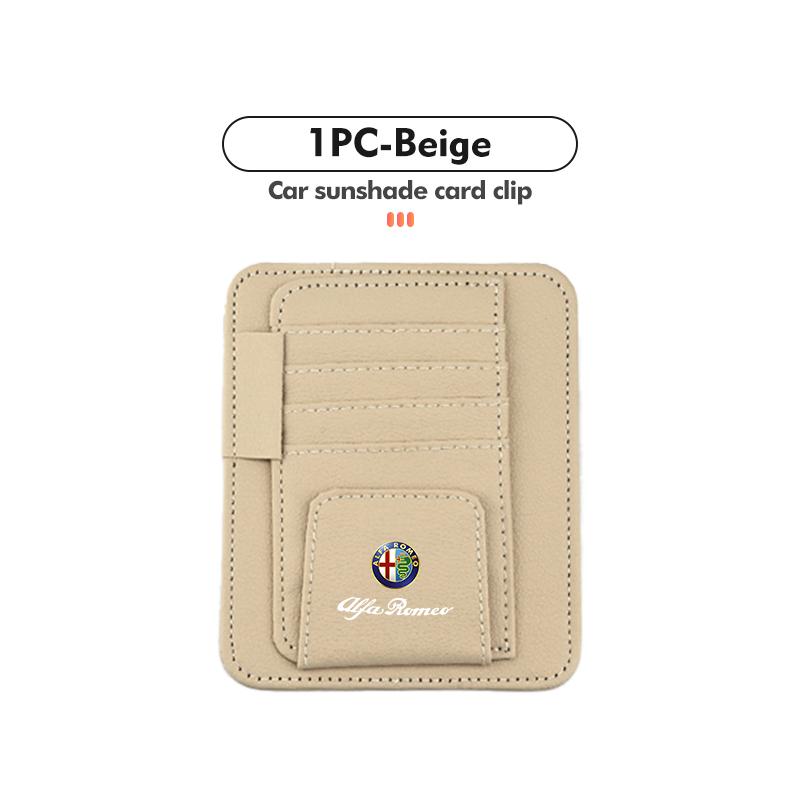 Car Sun Visor Storage Bag Sunglasses Organizer Holder Card Clip For Alfa Romeo 159 Giulietta Giulia 147 Mito 156 159 166 GT