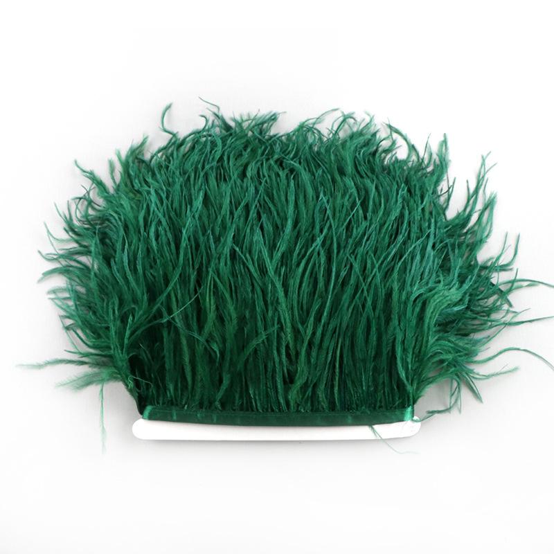 

2M Color Ostrich Hair Cloth Edge 10-15Cm Stage Dress Dance Dress Skirt Clothing Accessories Feather Lace темно-зеленого