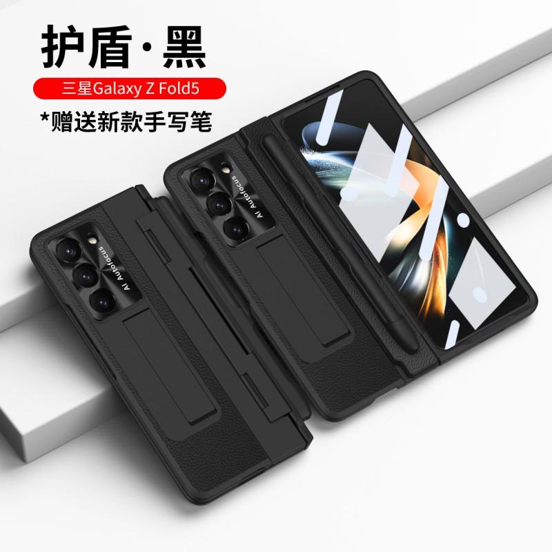 Premium Leather Case Galaxy Z Fold 7 / 6 8 With Pen Slot Full Coverage Shockproof Protection Hidden