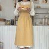 Cotton Sleeveless Apron With Fresh Checkered Pattern For Kitchen And Cafe Use