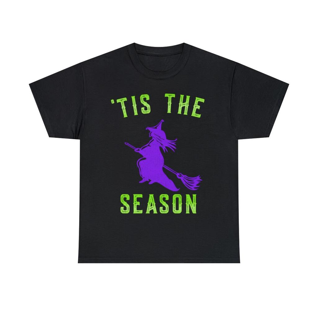 'tis The Season Halloween Witch Graphic Tee Shirt, S-5XL