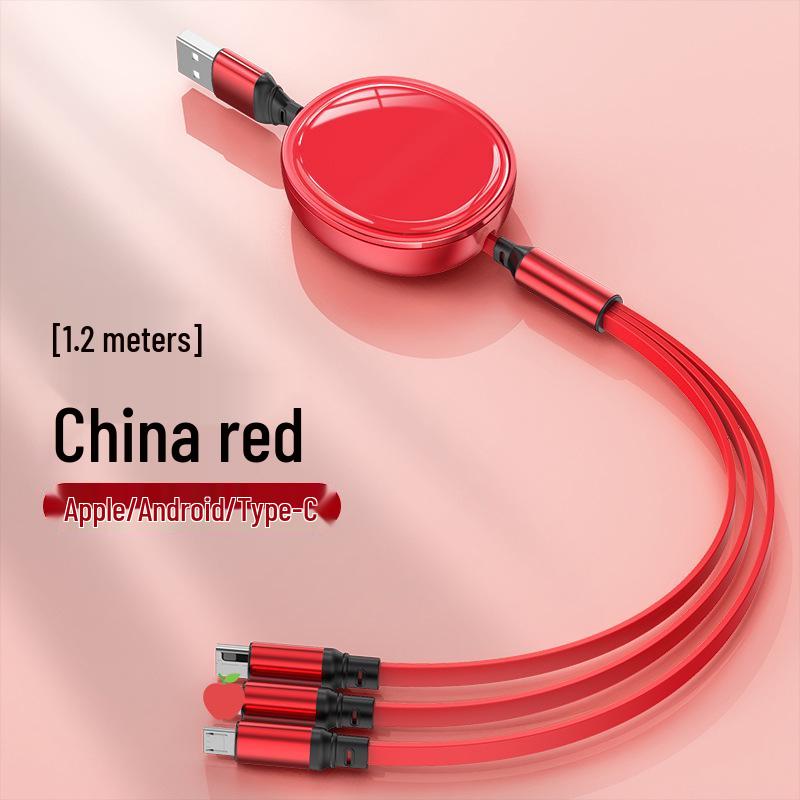 100W Type-C 3-in-1 Fast Charging Cable for Huawei, Android, and Apple Devices