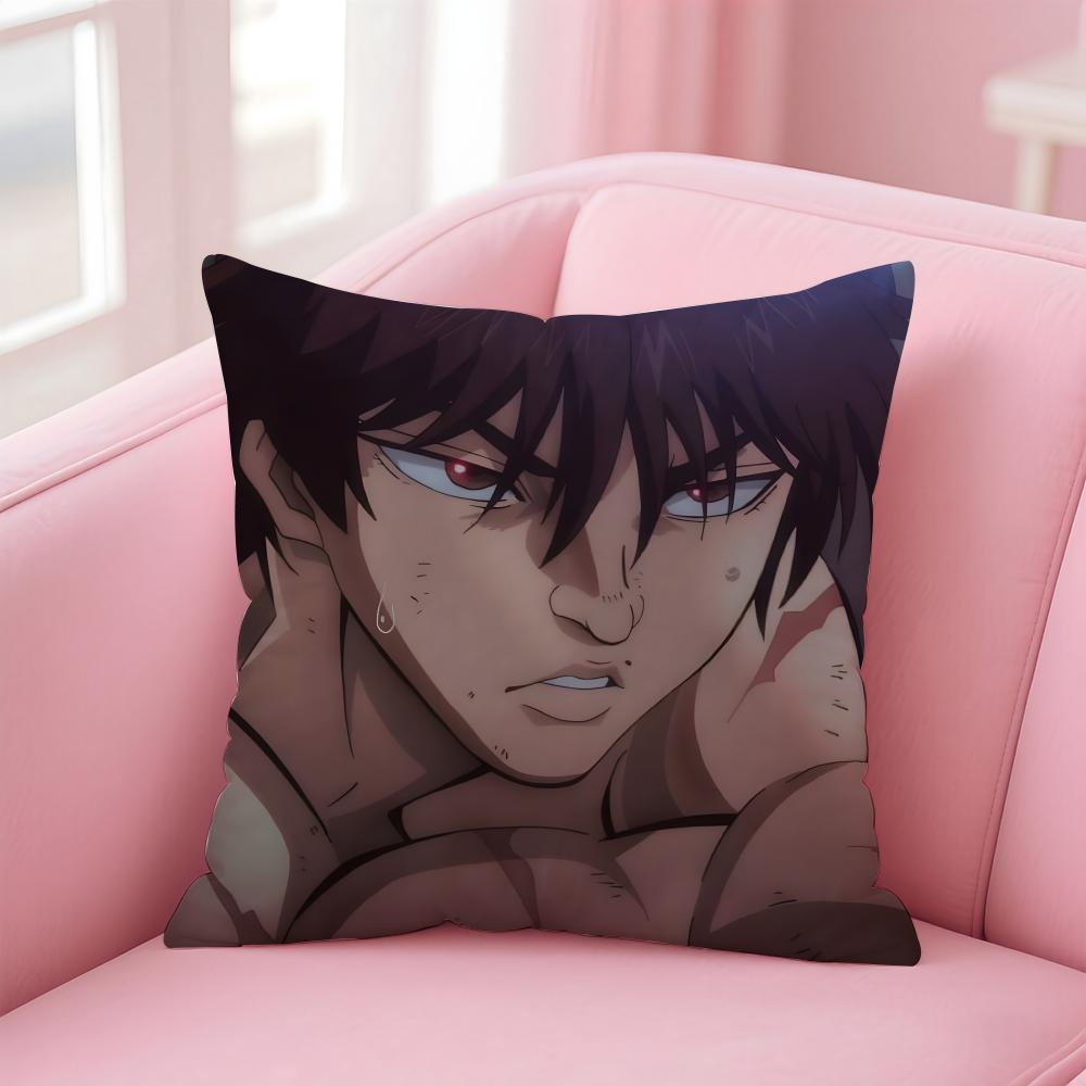 Baki the Grappler Cushion Cover Comfortable Reversible Pillow Cover Ideal for Car Sofa Bedroom & Beyond