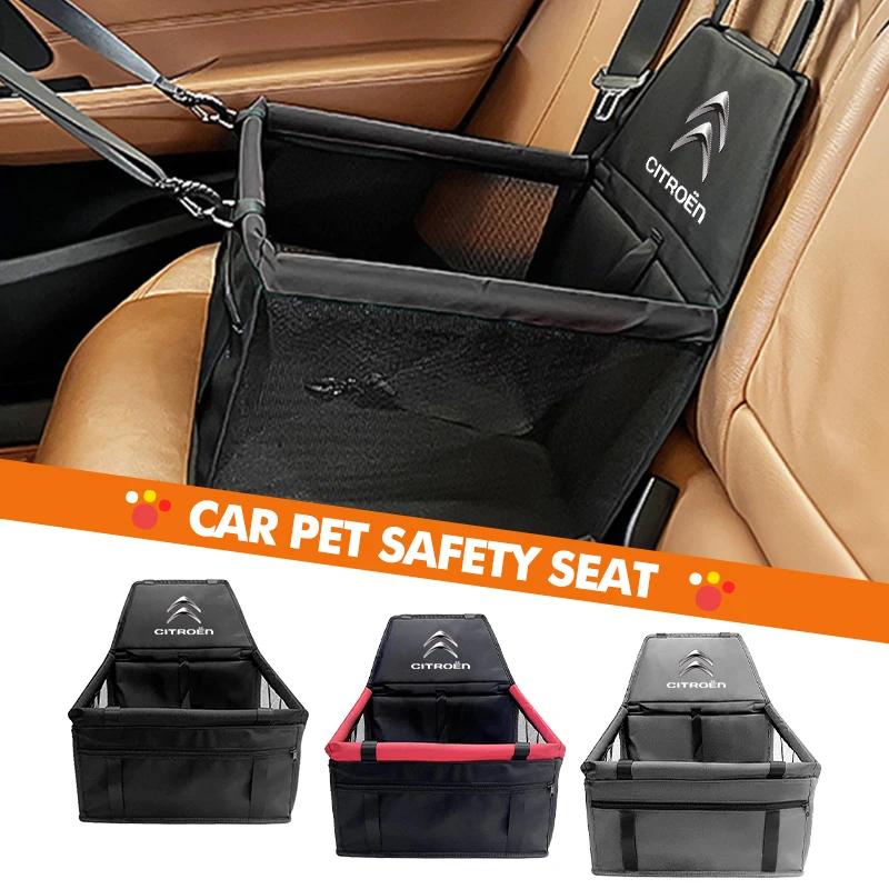 POOR1 Pet Dog Car Carrier Seat Safety Basket Folding Hammock Pet Bag For Citroen Jumper Celysee Cactus Picasso Aircross Saxo Grand