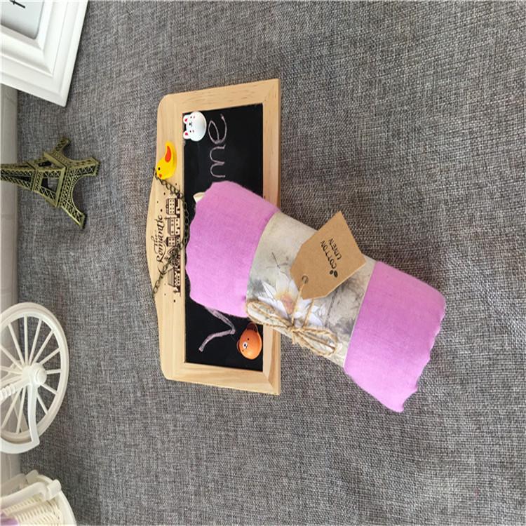 Korean Four Seasons Cotton Linen Women's Scarf: Solid Color Literary Shawl & Extra Long Beach Silk Scarf