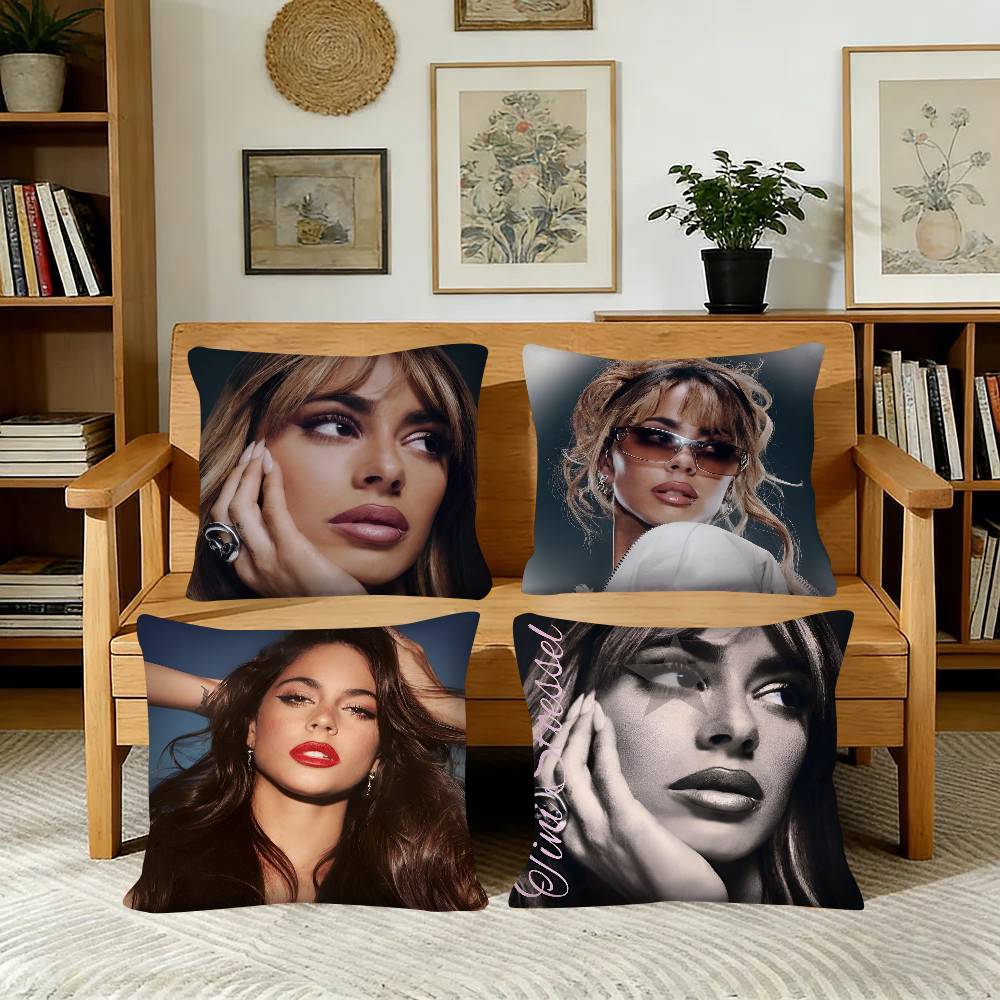 Singer MMartina SStoessel TINI Pillow Case Fashion Square Pillowcase Bedroom Sofa Room Ins Decoration Leisure