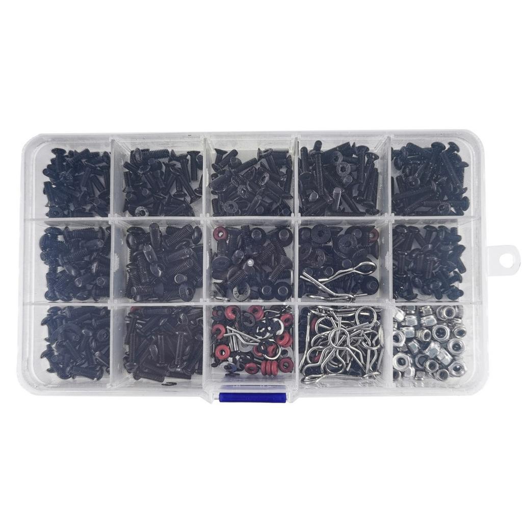 Screws Nut Set Multi Sizes Metal RC Car Screws for Repairing Truck Off Road Vehicle