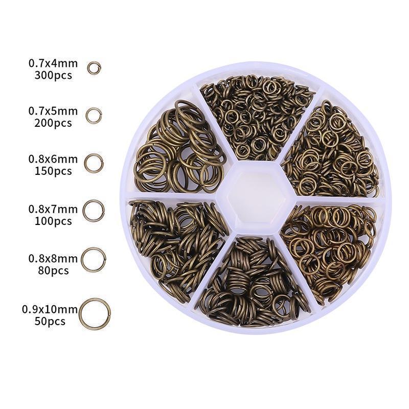 4-10mm Open Jump Rings Set for DIY Earrings and Jewelry Making 1 Set