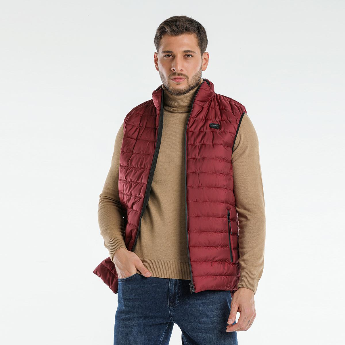 

HERCULE-Burgundy Men s Vest S красный/кларет