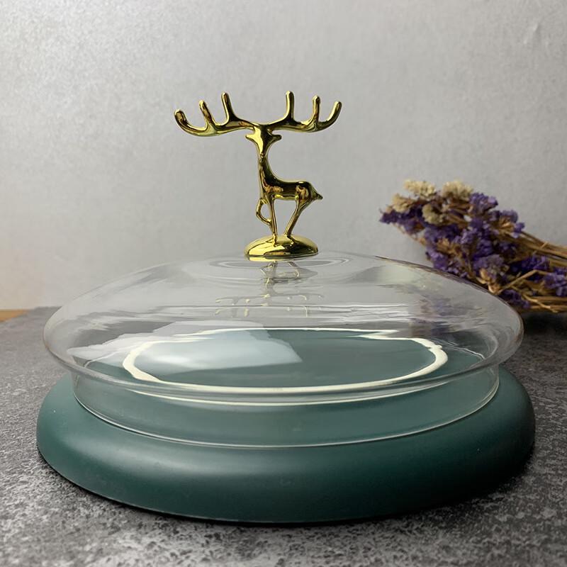 

Uotu Transparent Glass Pot Lid with Deer Handle