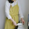 Hot-selling Cotton and Linen Apron Thin Breathable Large Size Sleeveless Solid Color Home Kitchen Overalls