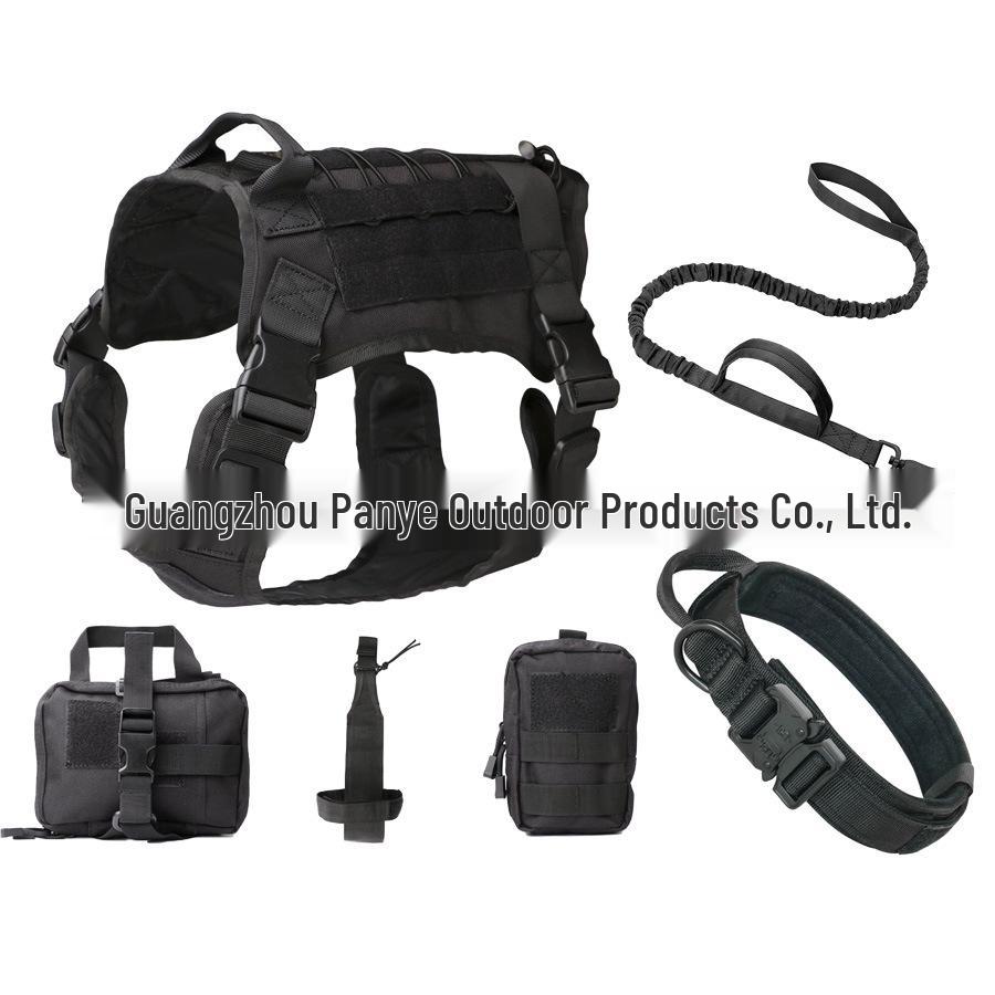 Medium & Large Breed Tactical Dog Vest Set: For Golden Retrievers & German Shepherds