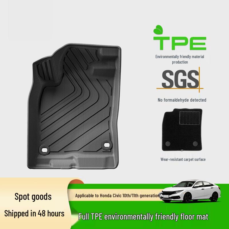 TPE Floor Mats & Trunk Liner for 2016-2024 Honda Civic (10th/11th Gen)