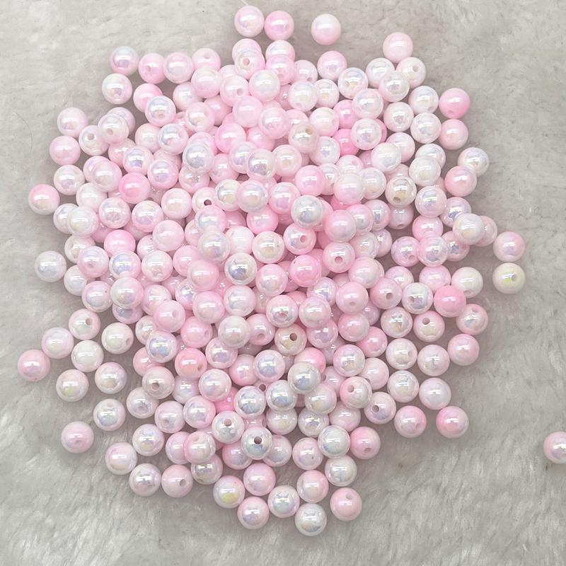 6mm 8mm 10mm Round Acrylic Pearl Beads Loose Spacer Beads for Jewelry Making DIY Bracelet Necklace Pendant Earrings