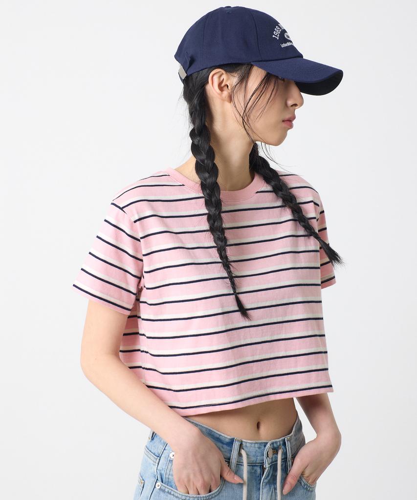 UNKNOWN PLANET Pink Striped Crop Top