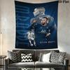 Kylian Mbappé Fire  Wall Hanging Printed Fabric Blanket Decorative Tapestries for Bedroom Living Room Home Decor