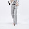 YERAD Women's Gray Elastic Floor-Length Flare Jeans