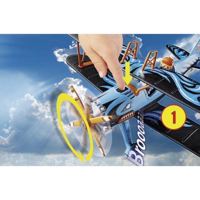 Playmobil - 70831 - air stuntshow biplan "phénix" - avec effets sonores