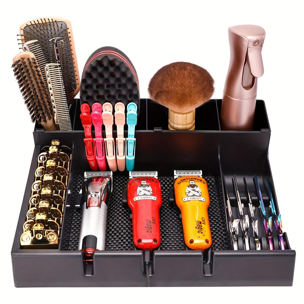 Barber Scissors Storage Box Non-Slip Hairdressing Combs Clips Scissors Organizer Hairdressing Tools Scissors Container