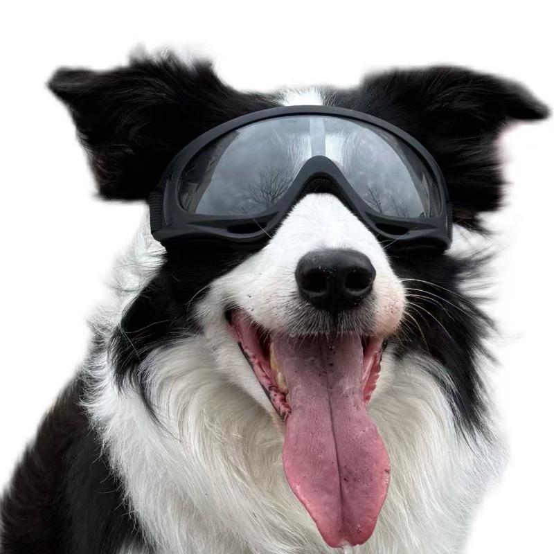 UV400 Anti-Fog Dog Goggles Adjustable Double Strap Windproof Dustproof Pet Sunglasses for Medium Large Dogs Riding Driving