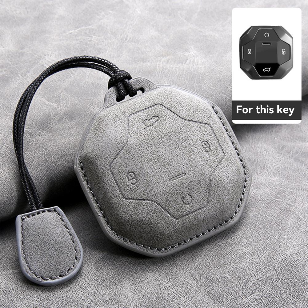 4 Buttons Car Remote Control Key Case Suede Leather Key Protect Cover Shell Accessories For Chery Jetour T2 Traveler 2025 2025