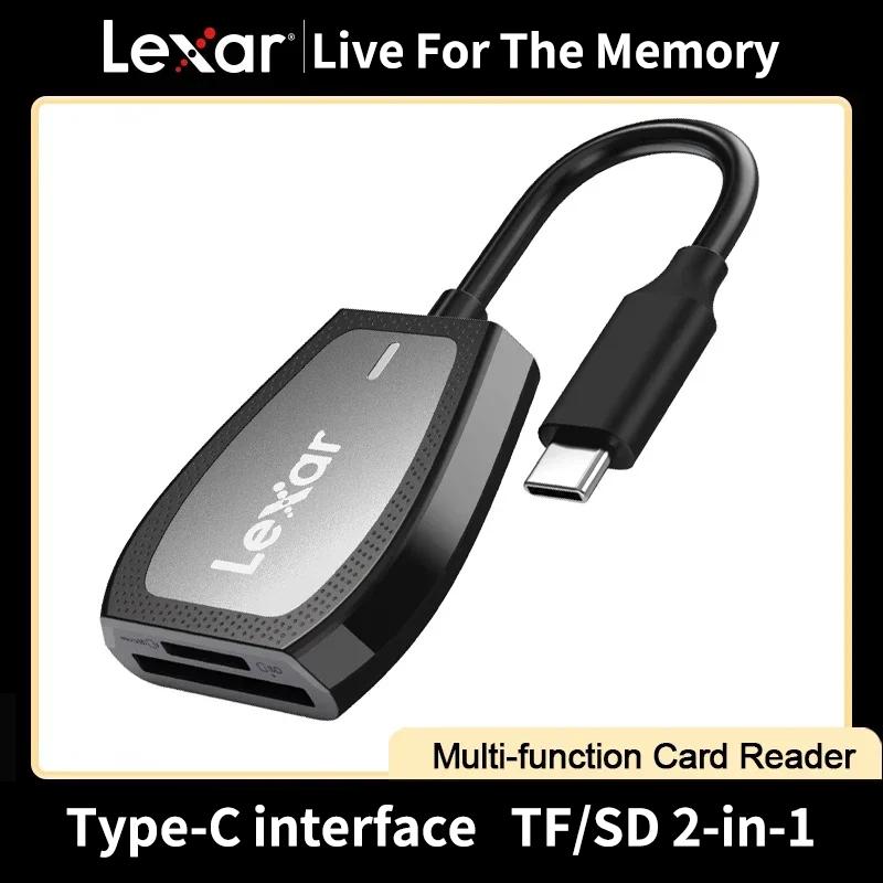 Lexar Card Reader Original Micro USB 3.2 Type C To SD Micro SD TF Adapter Accessories OTG Cardreader Smart Memory SD Card Reader Dual-Slot Reader
