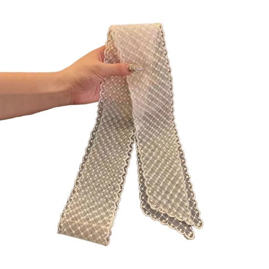 

Женский Шелковый Шарф Сквозная Вышивка Кружево Цветочный Лиственный Дизайн Лента Однотонный Легкий Резинка для Волос Уличный Стиль A