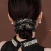 Eugen Yarn Hair Band Gypsy Star Inlaid French Double-Layer Rhinestone Sweet Temperament Head Flower Tied Hair Headband Female