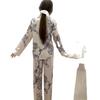 Pajamas Women's Spring and Autumn Ice Silk Two-piece Set, Thin Long-sleeved Ice and Snow Silk Lapel Can Be Worn Outside Loungewear
