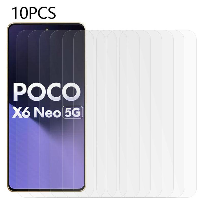 10PCS For Xiaomi Poco X6 Neo 5G Screen Protector 0.3mm 2.5D Tempered Glass Film Anti-Bubble