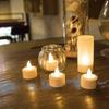12 Candles Led Rechargeable Candle Electric Led Flame Flashing With Charging Station Decoration
