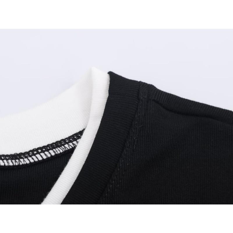 European & American Style Double-Layer Color Block Long-Sleeve T-shirt - Autumn/Winter 2025