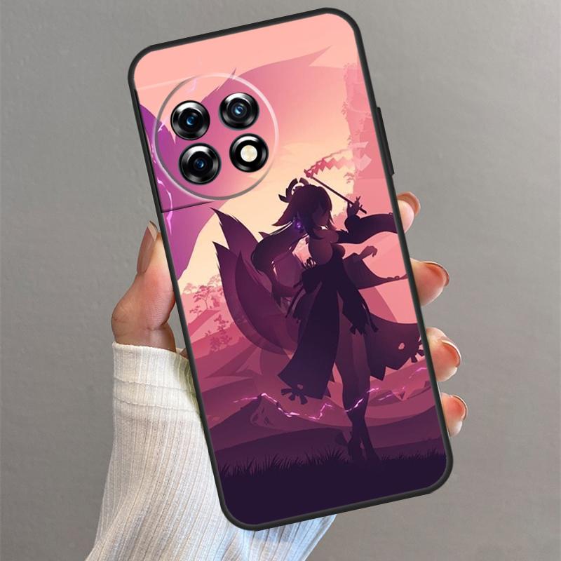 Genshin Impact Yae Miko Case For OnePlus 13 12 11 13s 13R 12R 10 Pro 10T Nord 5 CE 2 3 4 Lite N10 N20 N30 Back Cover