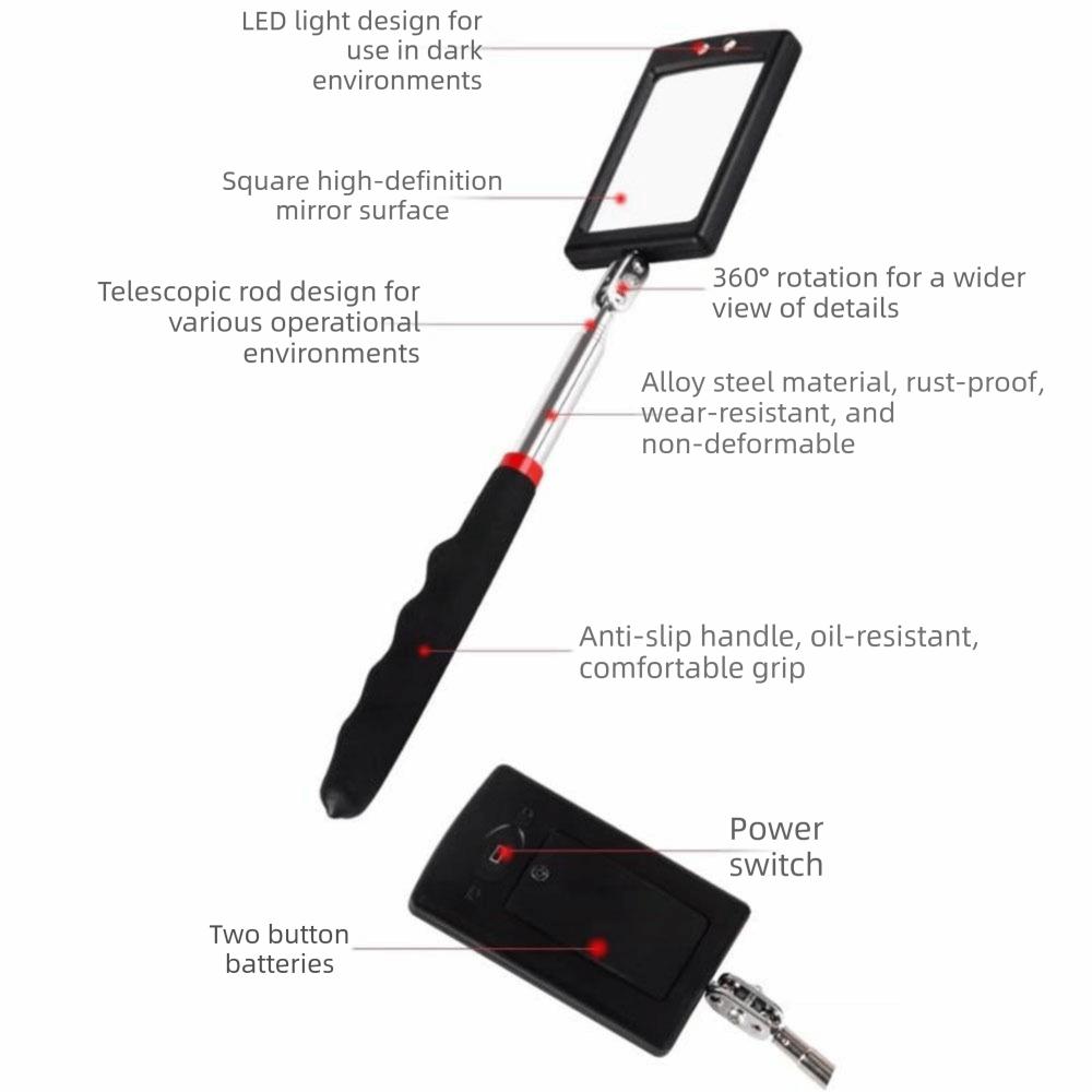 High-Definition Telescopic Inspection Mirror Vehicle Inspection Mirror Mechanical Detection