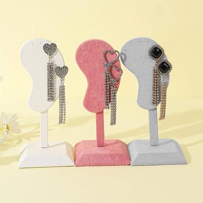 1ks stojan na šperky plyšový stůl dekorace náušnice figurína ušní stojan domácí náušnice cvočky rekvizity pro vystavení šperků