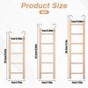 Bird Ladder for Cage, 3 PCS Bird Cage Ladder Wooden Hanging Parrot Wood Step Parakeet Ladders Climbing Small Wooden Ladders for Birds Parakeets