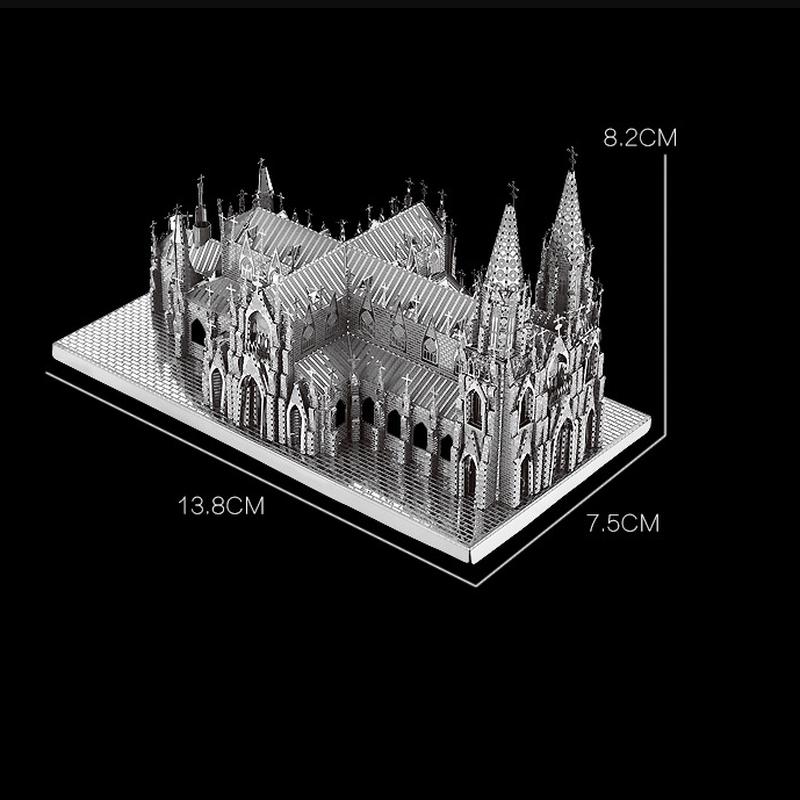 Metal Assembly Model St. Patrick's Cathedral Model Kits  DIY 3D Laser Cut Jigsaw Toy Creative Toys
