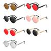 Gothic Steampunk Sunglasses Men Women Vintage Round Metal Frame Punk Style UV400 Sun Glasses Designer Brand