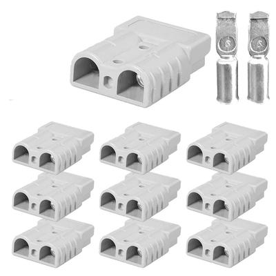 LAMELLIS 10pcs DC Tool 50A12-24V6AWG Copper Contact Power Connector for Anderson Style Plug Connector 2 Poles with Power Connector