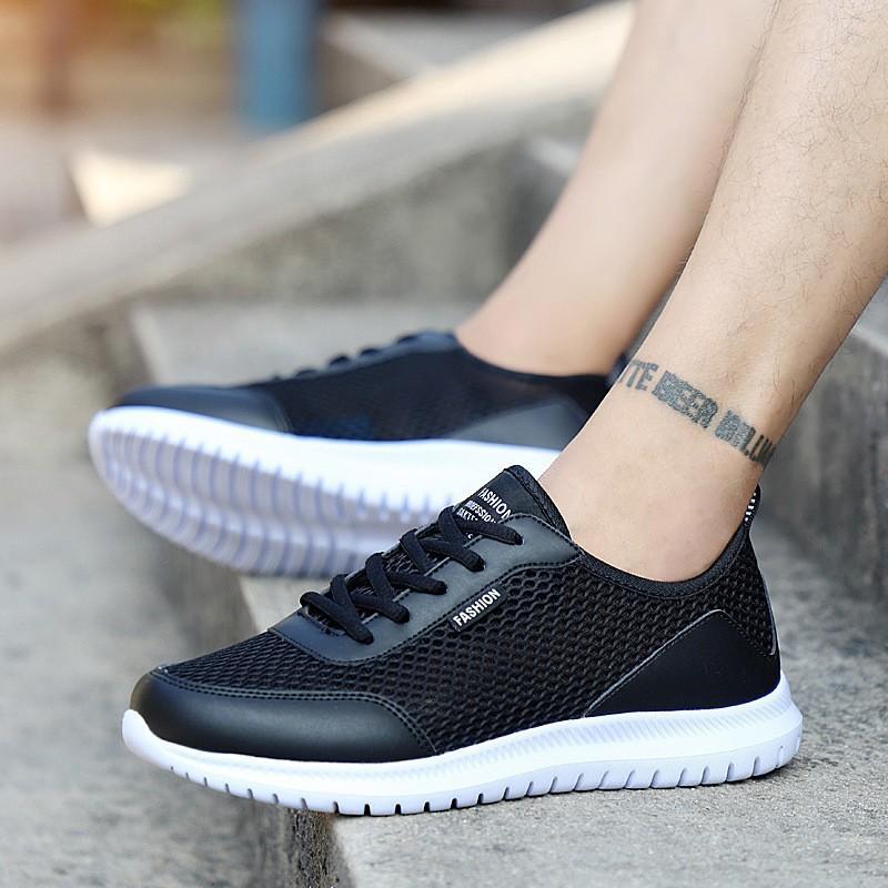 Men's Mesh Shoes Large Size Hollow Breathable Plus Size Casual Mesh Sports Shoes