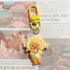 Wrinkled Brows Holding Cat Fish Head Yellow Duck Keychain Resin Girl Heart Pendant Bag Hanging Accessories Children'S Gift
