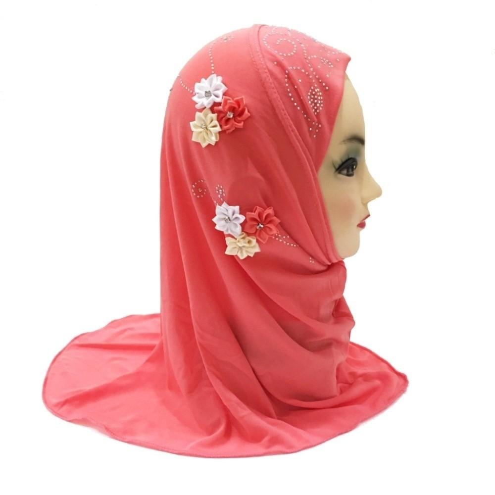 Jersey Material Kinder Hijab Zum Überziehen Islamisches Kopftuch Schönes Mädchen Hijab Schule
