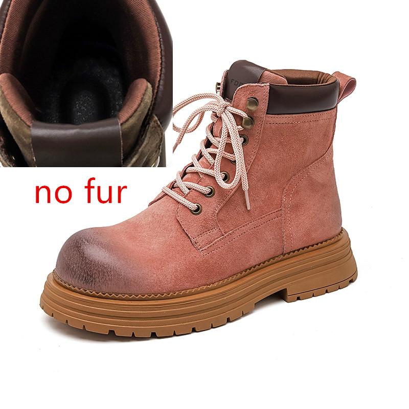 

Ботинки мужские на шнуровке высокие ботинки мужские из коровьей замши кожаные зимние модные плюшевые теплые туфли уличные кроссовки нескользящие ботильоны 38 розовый