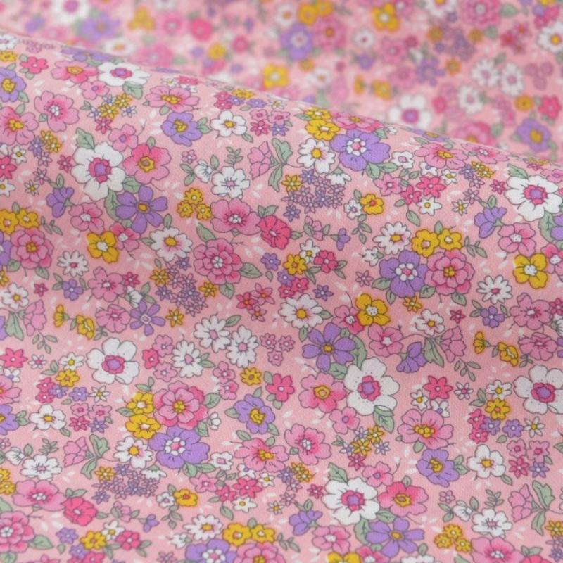 Classics Pastoral Floral Poplin Cotton Fabric DIY Children's Wear Cloth Make Bedding Quilt Decoration Home Sewing Cloth