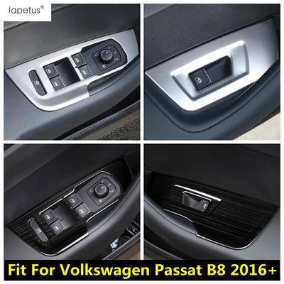 Car Inner Door Armrest Window Glass Lift Button Switch Panel Cover Trim For Volkswagen Passat B8 2016 - Accessories Interior