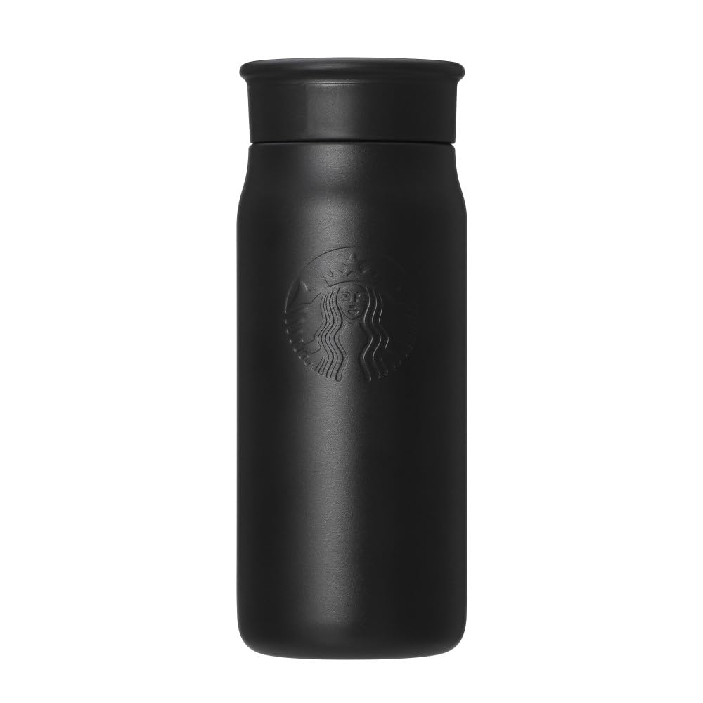 Starbucks Recycled Stainless Steel Mini Bottle, Matte Black, 355ml