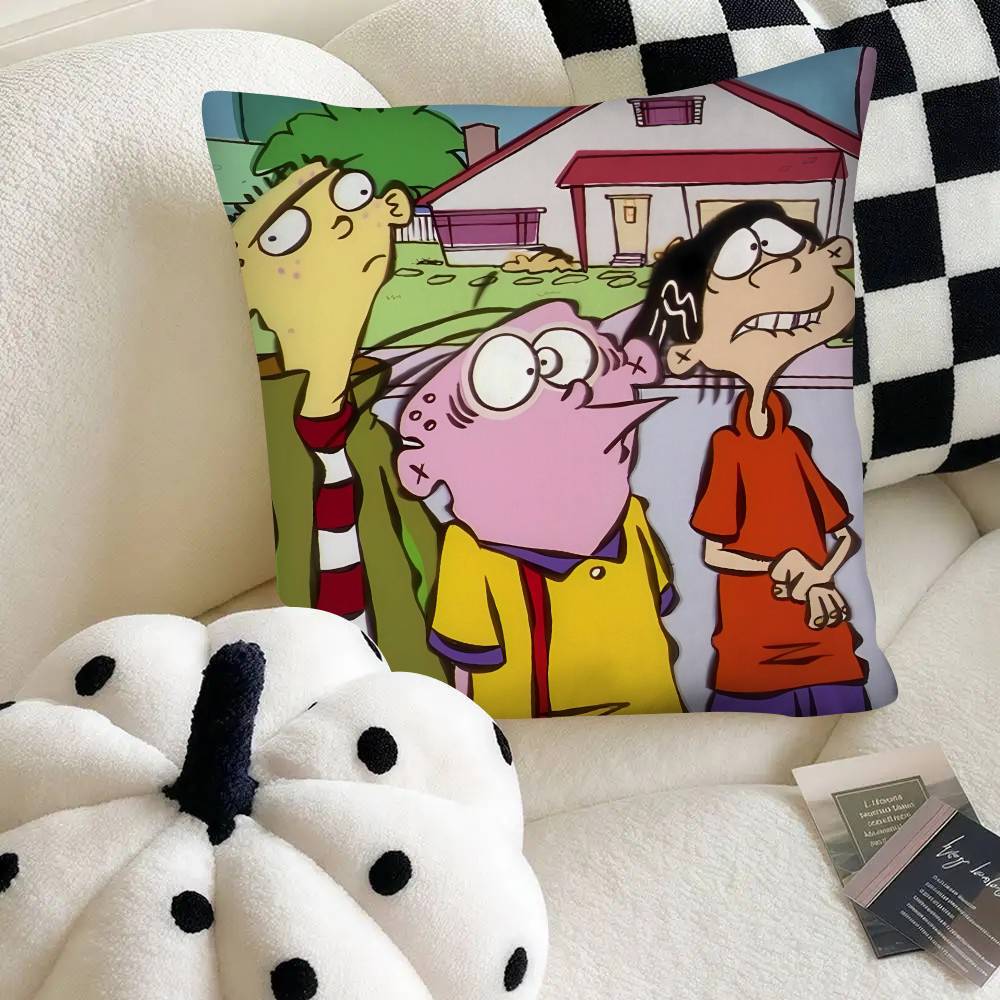 Cartoon Ed Edd N Eddy Pillow Case Fashion Square Pillowcase Bedroom Sofa Room Ins Decoration Leisure