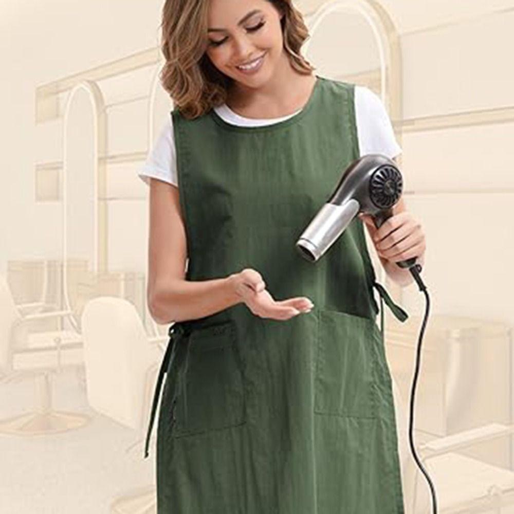 Șorț de Bucătărie Rezistent la Pete Bumbac Haine de Lucru pentru Copt Haine de Studio Haine de Gătit Salon