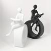 Plastic Reading Figurines Statue Modern Abstract Art Sculpture Collectibles Bookshelf Decorations for Home Office Bedroom